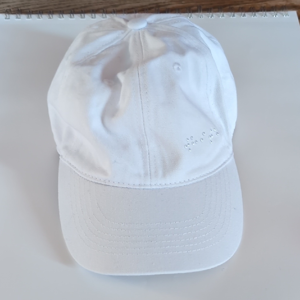 White Two Blind Brothers Braille Baseball Cap